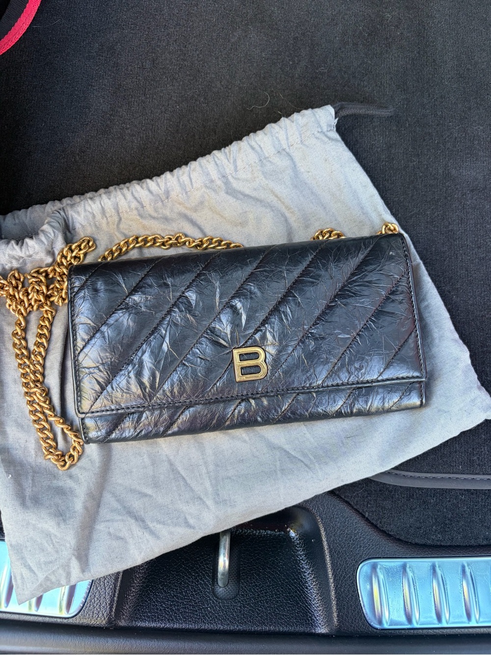 Black balenciaga purse